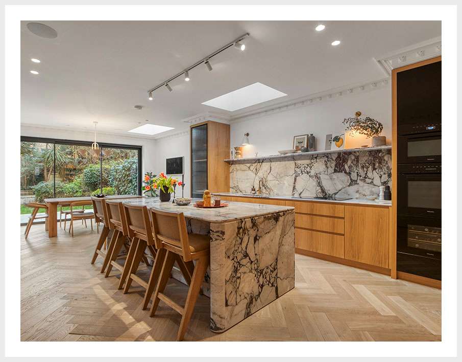 rear kitchen extension with bi-fold doors